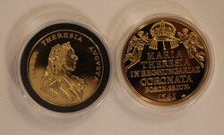 Mária-Terézia 2 db aranyozott fantázia veret