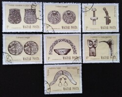 PS3628-34 / Magyarország 1984 Honfoglaló Magyarok művészete bélyegsor pecsételt