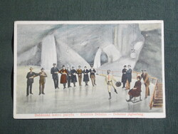 Képeslap,Szlovákia,Dobšiná,Dobsina,jégbarlang,korcsolyapálya,Fejér Ede kiadás,Dobsina,1923-