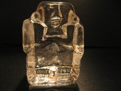 Retro Kosta Boda kristály Jégember Erik Höglund papírnehezék, szobor