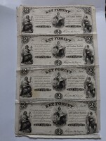 2 forint 1852 vágatlan ív