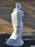 Világhy Árpád: Szerelmesek – biszkvit figura, jelzett