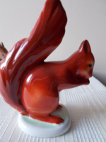 Retró Hollóházi porcelán mókus