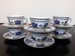 Zsolnay porcelán Marie Antoinette 6 személyes kávéskészlet