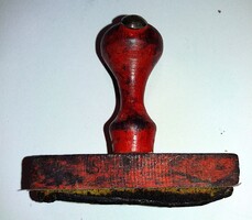 1950-60'S antik fa irodai stempli bélyegző ELLENŐR pecsét "ÉRVÉNYTELEN" felirattal a képek szerint