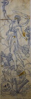 Matéka Sándor (1890-1971) PATIKA FRESKÓ TERV 1930 körül