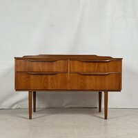 Teakfa fiokos komód századközepi retro 1960s