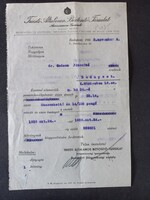 1938–1939. Triesti Általános Biztosító Társulat (Generali) – biztosítási nyugta, Budapest