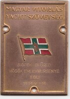 Magyar Vitorlás Jacht Szövetség Hősök Emlékverseny Siófok Balatonfüred I.díj 1934 plakett