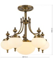 Molecz Orion Bécsi nosztalgia csillár 5+1 opál üveg búrás