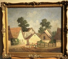 (K) Olvashatatlan jelzéssel (20.sz.közepe) : Falurészlet