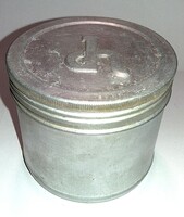 1960'S CHINOIN GYÓGGYSZERTÁR aluminium fedeles doboz gyógyszerkonténer 8 x 9 cm a képek szerint