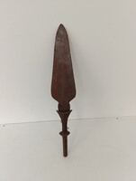Antik Afrika maszáj réz nyelű 2 élű kés tőr afrikai fegyver 882 5639