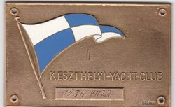 Keszthelyi Jacht Club 1936 II.hely versenydíj plakett