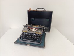 Antik írógép Schreibmaschine typewriter dobozában Rheinmetall 946 5646
