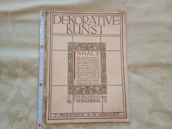 Újság füzet Dekorative Kunst Német avantgárd művészeti folyóirat 17 évf. 02 szám - 1913 november