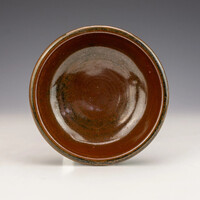 Kis méretű angol stúdió kerámia tenmoku tál, jelzett