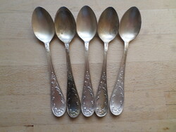 5 db retro orosz ezüstözött kiskanál 14 cm