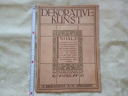 Újság füzet Dekorative Kunst Német avantgárd művészeti folyóirat 19 évf. 07 szám - 1916 április