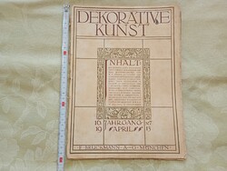 Újság füzet Dekorative Kunst Német avantgárd művészeti folyóirat 16 évf. 07 szám - 1913 április