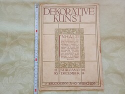 Újság füzet Dekorative Kunst Német avantgárd művészeti folyóirat 18 évf. 04 szám - 1914 december