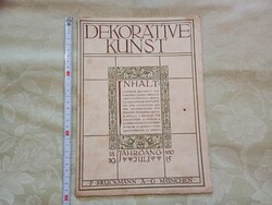 Újság füzet Dekorative Kunst Német avantgárd művészeti folyóirat 18 évf. 10 szám - 1915 julius
