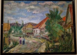 Szignózott (Ziffer Sándor Nagybányai festő) olaj - vászon festmény