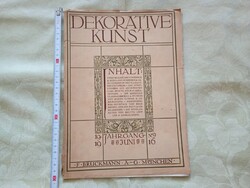 Újság füzet Dekorative Kunst Német avantgárd művészeti folyóirat 19 évf. 09 szám - 1916 június