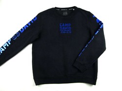 EREDETI CAMP DAVID SPORT (2XL) HOSSZÚ UJJÚ FÉRFI FEKETE SPORT PULÓVER