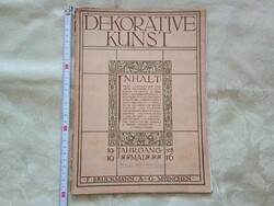 Újság füzet Dekorative Kunst Német avantgárd művészeti folyóirat 19 évf. 08 szám - 1916 május