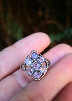 Gyönyörű ametiszt köves ezüst gyűrű