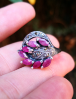 Gyönyörű rubin köves ezüst gyűrű