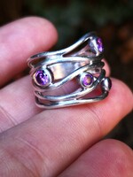 Szépséges, ametiszt köves ezüst gyűrű