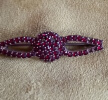 Antik Vintage Bohemia Rozsa csiszolásù 4.9gm Cseszlovák Gránát Bross