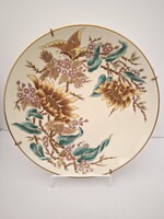 Zsolnay Porcelain Sunflower Pattern Large Wall Plate Flawless
