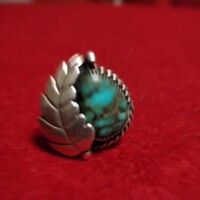 Ezst gyürű  eredeti  tűrkiz kővel 925 58 as