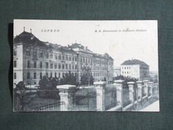 Képeslap,Sopron,Bányászati és erdészeti főiskola látkép,részlet,Piri dániel kiadás,1923-