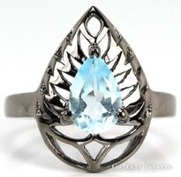 925 ezüst kék topáz gyürü 56
