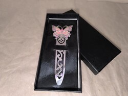 ÚJ lepkés fém könyvjelző 3