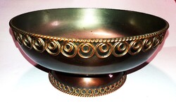 1908. - ANTIK BRONZ / RÉZ szecessziós tál az ARTS AND CRAFTS IRÁNY JEGYÉBEN a képek szerint