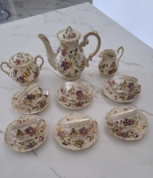 Zsolnay pillangós 6 személyes kávés készlet