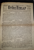 1920, a Győri Hírlap egy száma, egy lap (azaz 2 oldal), teljes