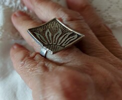 ATRAKTÍV NAP SZIMBÓLUM VAGY NAPRAFORGÓ  EZÜST GYŰRŰ