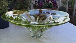 Hatalmas gyönyörű cseh üvegtál Josef Hospodka tervei szerint ajándéknak is