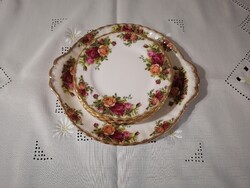Royal Albert Old Country Roses angol porcelán süteményes készlet