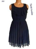 Tenki sötétkék plisszírozott tunika M-es 263