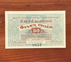 50 fillér value ticket