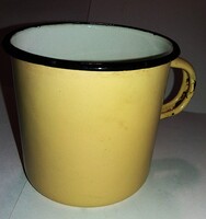 1940's ÉVEK vége CCCP - szovjet füles bádog mázas bögre 3 dl a képek szerint