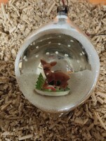 Diorámás karácsonyfadísz nagyméretű