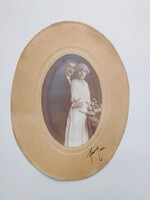 1924-es fotó passe-partout-val, Vámos Aladár műterme, Balassagyarmat